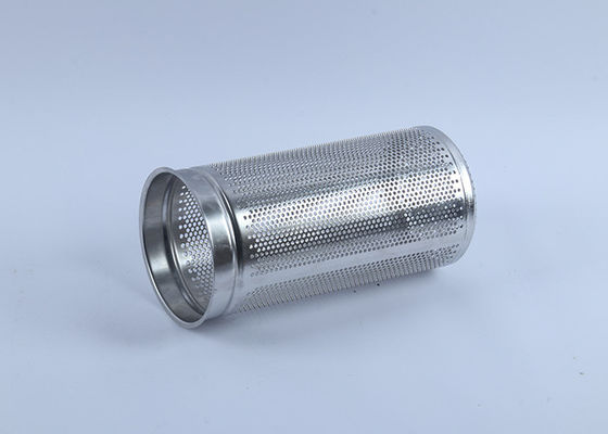 Industrial Liquid Filtration 316 Stainless Steel Strainer Basket , Perforated Mesh Filter