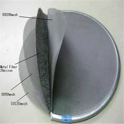 2-635 Mesh Sintered Fiber Felt 5-2000um Mesh Opening Corrosion Resistance